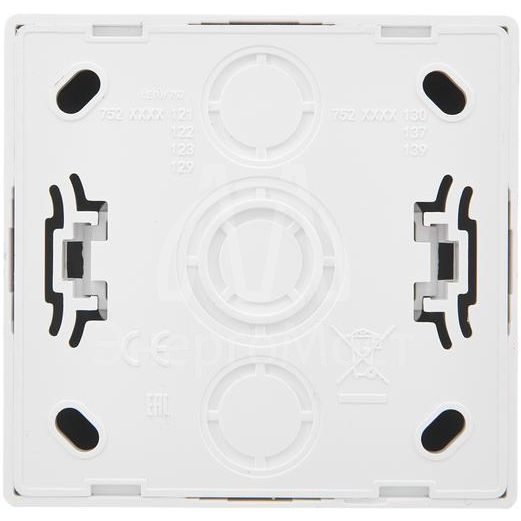 Розетка 1-мес. без заземл. LETO ПБТ бел. LEZARD 752-0200-121B