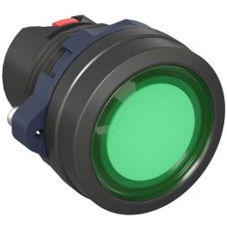 Головка кнопки плоская прозрачная с фиксацией зел. DKC M22P-FLLGP