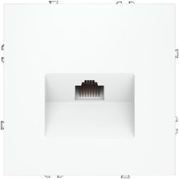 Розетка компьютерная 1-м СП S70 RJ45 кат.6 механизм бел. матов. Voltum VLS060102