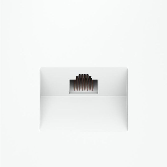 Розетка компьютерная 1-м СП S70 RJ45 кат.6 механизм бел. матов. Voltum VLS060102