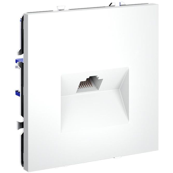 Розетка компьютерная 1-м СП S70 RJ45 кат.6 механизм бел. матов. Voltum VLS060102