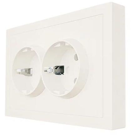 Розетка 2-мест. с/з СП ZIMA IP20 16А ПБТ безвинт. зажим слон. кость LEZARD 704-9000-127BQC