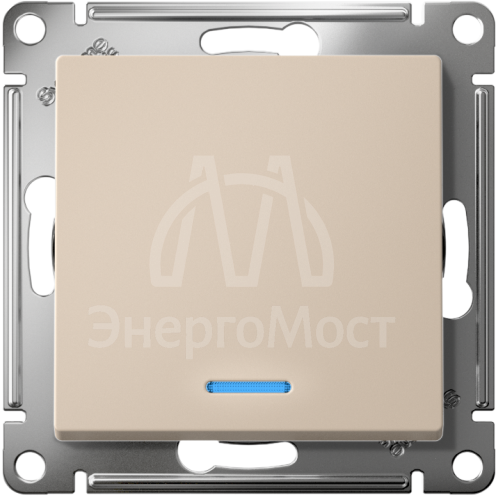 Выключатель 1-кл. AtlasDesign с подсветкой (сх.1а) 10AX мех. песочн. SE ATN001213