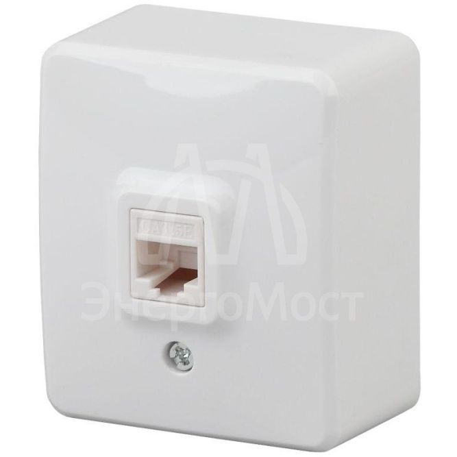 Розетка информационная RJ45 ОП 11-3203-01 Эксперт бел. ЭРА Б0020730