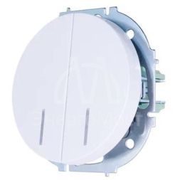 Выключатель 2-кл. СП OSEN 10А IP20 с подсветкой механизм бел. LEZARD 743-0288-112