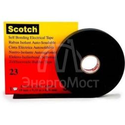 Изолента ЭПР самослипающаяся 19мм (рул.9.1м) Scotch 23 черн. 3М 7000007286