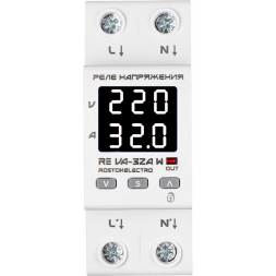 Реле напряжения с контролем тока RE VA-32А W