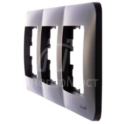 Рамка 3-м KARINA LIFE горизонт. черн. бархат LEZARD 708-4200-148