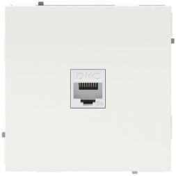 Розетка компьютерная 1-м KANT RJ45 кат.5E без шторки бел. магнолия DKC 7000663