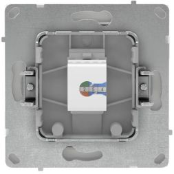 Розетка компьютерная 1-м KANT RJ45 кат.5E без шторки бел. магнолия DKC 7000663