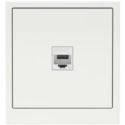 Розетка компьютерная 1-м KANT RJ45 кат.5E без шторки бел. магнолия DKC 7000663