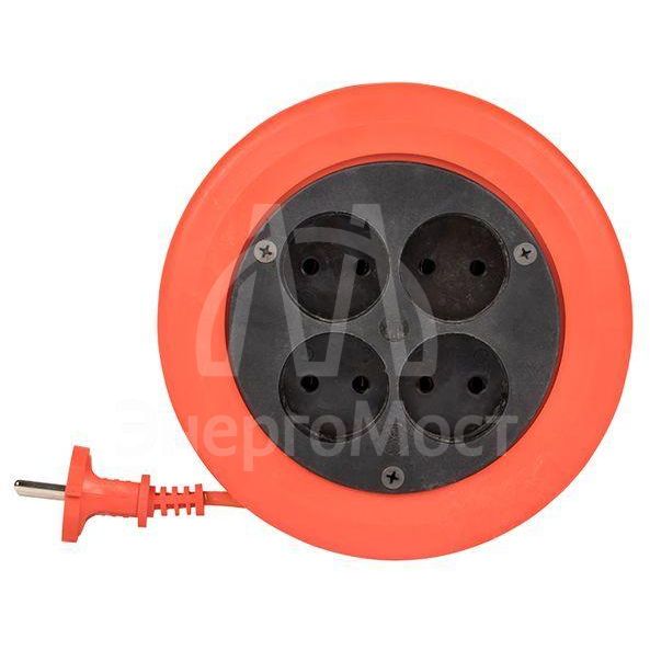 Удлинитель-рулетка 4х10м без заземл. 10А IP20 2.3кВт ПВС 2х0.75 PROxima EKF UBR-6-257-4-10