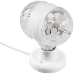 Диско-лампа светодиодная двойная Е27 подставка с цоколем Е27 в комплекте 230В NEON-NIGHT 601-250