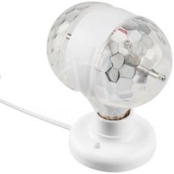 Диско-лампа светодиодная двойная Е27 подставка с цоколем Е27 в комплекте 230В NEON-NIGHT 601-250