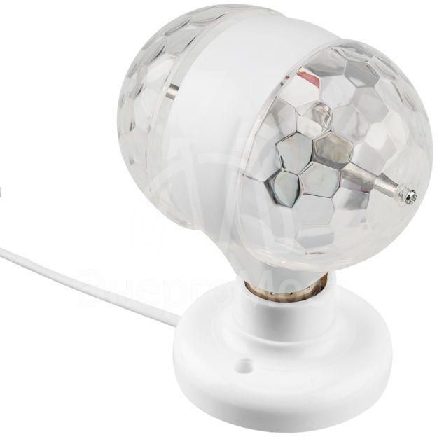 Диско-лампа светодиодная двойная Е27 подставка с цоколем Е27 в комплекте 230В NEON-NIGHT 601-250