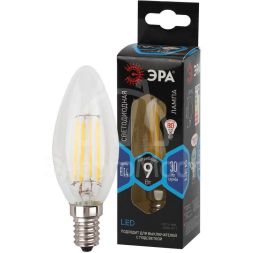 Лампа светодиодная филаментная F-LED B35-9W-840-E14 9Вт B35 свеча 4000К нейтр. бел. E14 Эра Б0046995