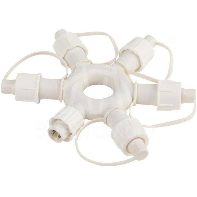 Разветвитель круговой 6 гнезд IP44 24В для гирлянд провод ПВХ Эра Б0051903