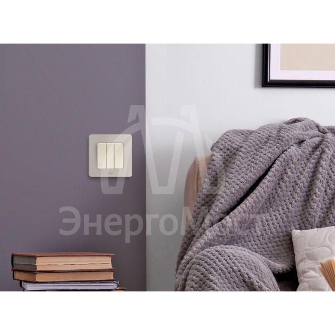 Выключатель 3-кл. Inspiria 250В 10AX сл. кость Leg 673641