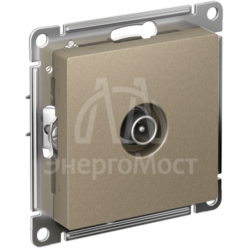 Механизм розетки TV оконечной AtlasDesign 1DB шампань SchE ATN000591