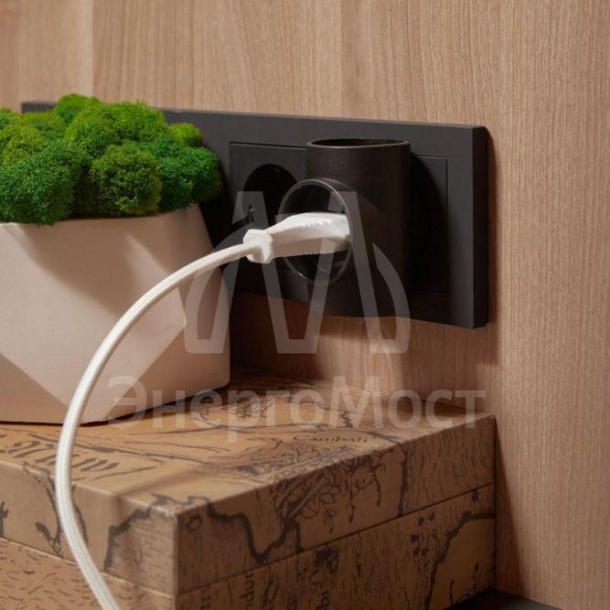 Разветвитель 3-м без заземл. 6-10А черн. Rexant 11-1076