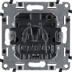 Механизм розетки 1-м СП Valena Allure 16А IP2X 250В 2К+З с лиц. панелью безвинт. зажимы бел. Leg 753721