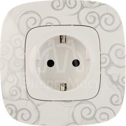 Механизм розетки 1-м СП Valena Allure 16А IP2X 250В 2К+З с лиц. панелью безвинт. зажимы бел. Leg 753721