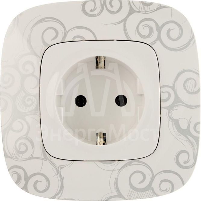 Механизм розетки 1-м СП Valena Allure 16А IP2X 250В 2К+З с лиц. панелью безвинт. зажимы бел. Leg 753721