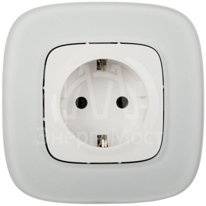 Механизм розетки 1-м СП Valena Allure 16А IP2X 250В 2К+З с лиц. панелью безвинт. зажимы бел. Leg 753721