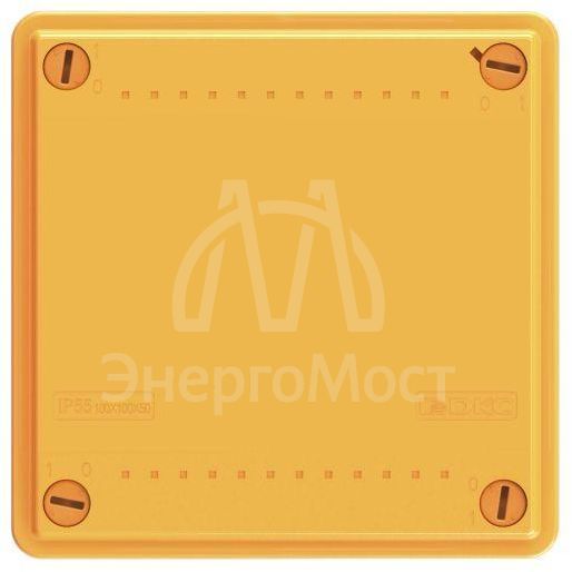 Коробка ответвительная FS 100х100х50мм 4р 450В 6А 4кв.мм с гладкими стенками и клеммн. IP56 пластик. DKC FSB10404