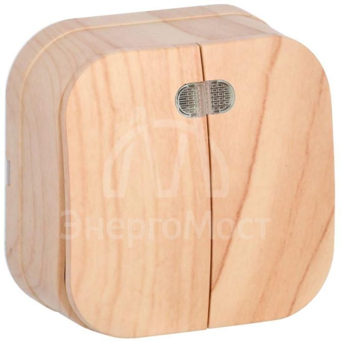 Выключатель 2-кл. ОП GLORY 10А ВС20-2-1-ХС с индикацией сосна IEK EVH21-K34-10