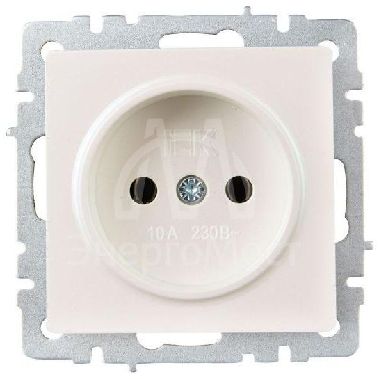Розетка 1-м СП BRITE РС10-1-0-БрЖ 10А без заземл. без защ. шторок жемчуж. IEK BR-R10-10-K36