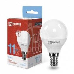 Лампа светодиодная LED-ШАР-VC 11Вт 230В E14 6500К 990лм IN HOME 4690612024929
