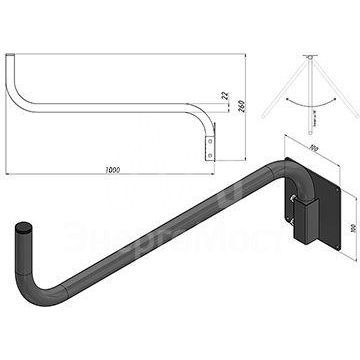 Кронштейн поворотный 1м Севастополь-2 Rexant 34-0598