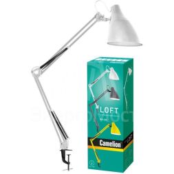 Светильник KD-335 C01 настольный с метал. струбциной 230В 40Вт E27 бел. Camelion 13876