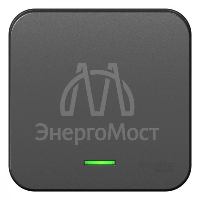 Выключатель 1-кл. ОП Blanca 10А IP20 (сх. 1) 250В с подсветкой с изолир. пластиной антрацит SchE BLNVA101116