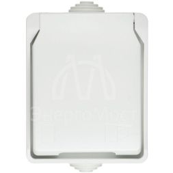 Розетка ОП Форс РСб20-3-ФБ 16А IP54 с заземл. защ. шторки бел. IEK ERS12-K01-16-54-DC