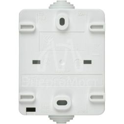 Розетка ОП Форс РСб20-3-ФБ 16А IP54 с заземл. защ. шторки бел. IEK ERS12-K01-16-54-DC