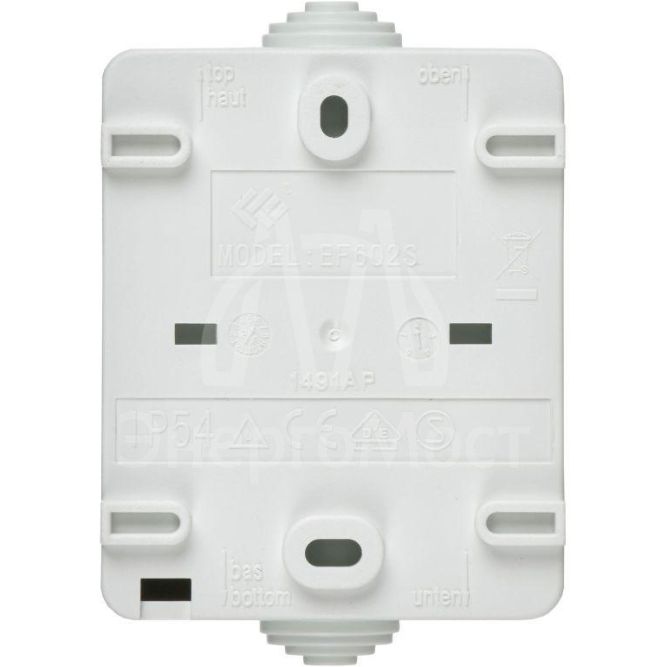 Розетка ОП Форс РСб20-3-ФБ 16А IP54 с заземл. защ. шторки бел. IEK ERS12-K01-16-54-DC