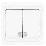 Выключатель 2-кл. СП Валери 10А IP20 с подсветкой бел. UNIVersal В0123