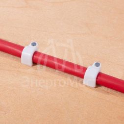 Скоба крепежная круглая с гвоздем СПК d5мм пластик. (уп.50шт) Fortisflex 49459