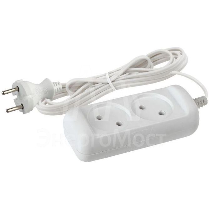 Удлинитель 2х3м без заземл. 6А IP20 UX-2-3m ШВВП 2х0.75 Эра Б0038558