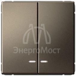 Выключатель 2-кл. ArtGallery (сх. 5а) 10AX с подсветкой механизм сталь SE GAL000953