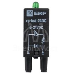 Модуль светодиодный 24 VDC для промежуточных реле RP AVERES EKF rp-led-24DC