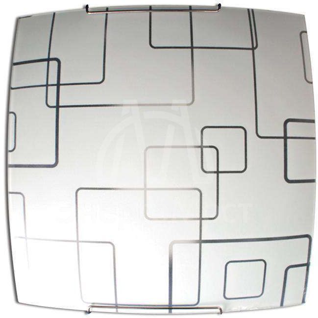 Светильник НПБ 09-60-003 &amp;quot;Оазис&amp;quot; 300х300 1х60Вт E27 IP20 матовый бел./крепеж хром (инд. упак.) Элетех 1005205211