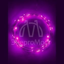 Гирлянда светодиодная &amp;quot;Нить&amp;quot; 5м 50LED сирен. свет АА ЭРА Б0047961