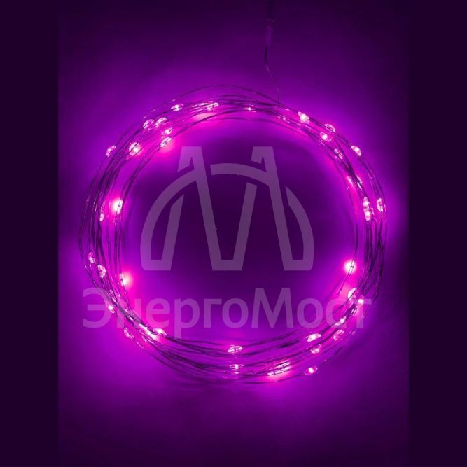 Гирлянда светодиодная &amp;quot;Нить&amp;quot; 5м 50LED сирен. свет АА ЭРА Б0047961