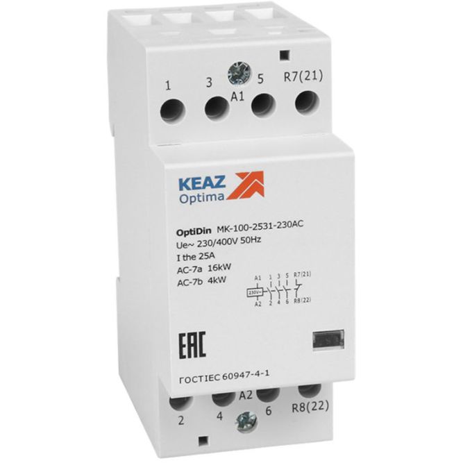Контактор модульный OptiDin MK-100-2540-230AC КЭАЗ 321147