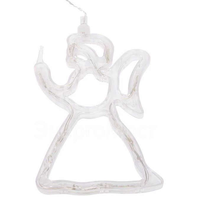 Фигура светодиод. &amp;quot;Ангелок&amp;quot; на присоске (батарейки 3хААА в компл.) 8LED 195х115х10мм тепло-бел. 1Вт 4.5В IP20 NEON-NIGHT 501-015