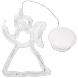 Фигура светодиод. &amp;quot;Ангелок&amp;quot; на присоске (батарейки 3хААА в компл.) 8LED 195х115х10мм тепло-бел. 1Вт 4.5В IP20 NEON-NIGHT 501-015