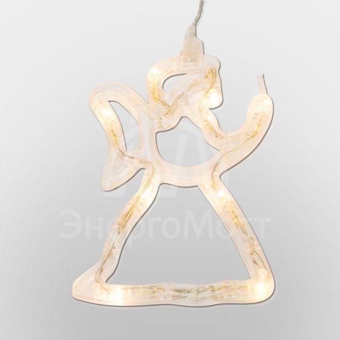 Фигура светодиод. &amp;quot;Ангелок&amp;quot; на присоске (батарейки 3хААА в компл.) 8LED 195х115х10мм тепло-бел. 1Вт 4.5В IP20 NEON-NIGHT 501-015